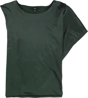 Womens Solid One Shoulder Blouse