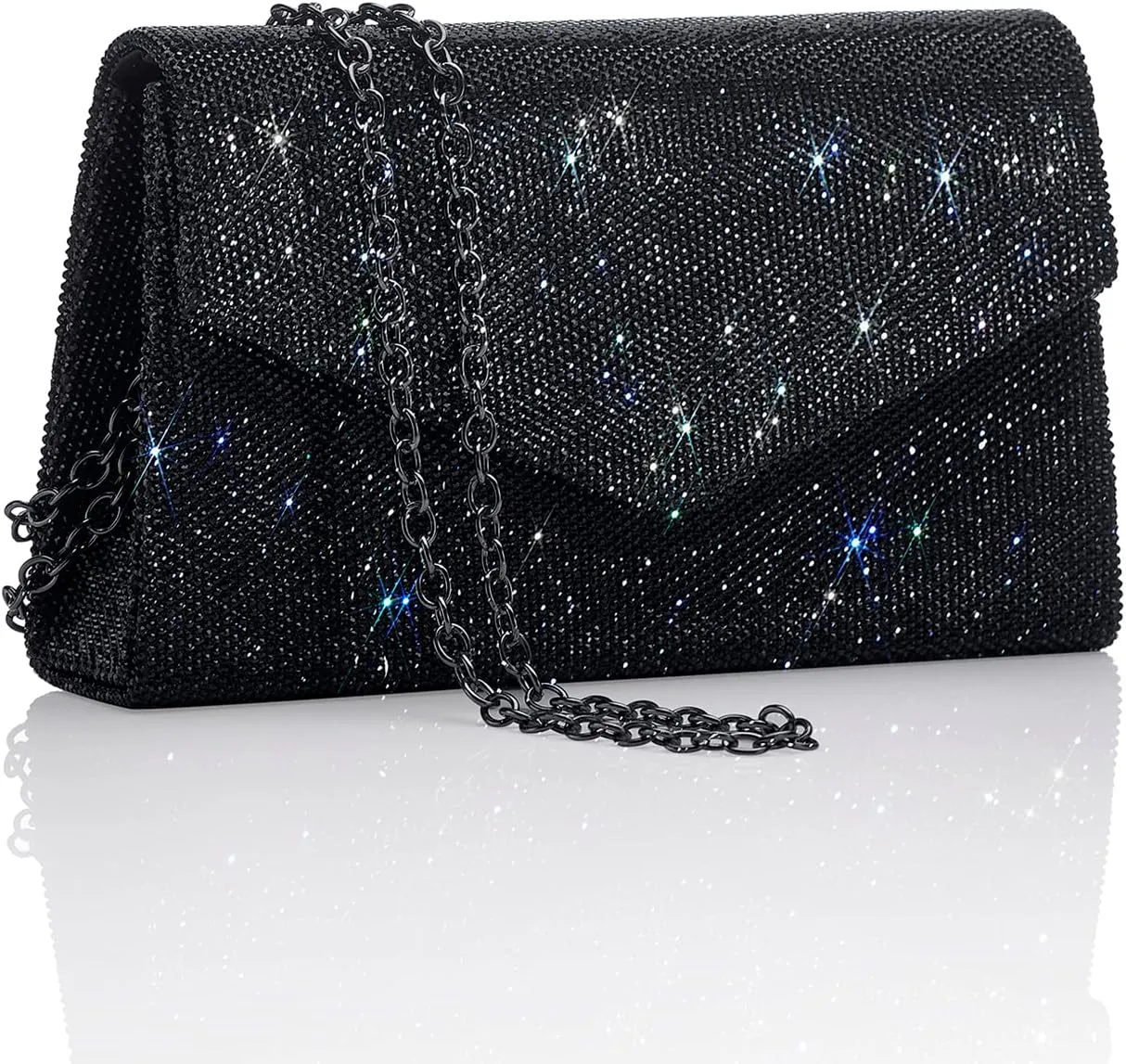 Women's Sparkly Evening Bags Glitter Rhinestone Clutch Purse for Party Prom Wedding