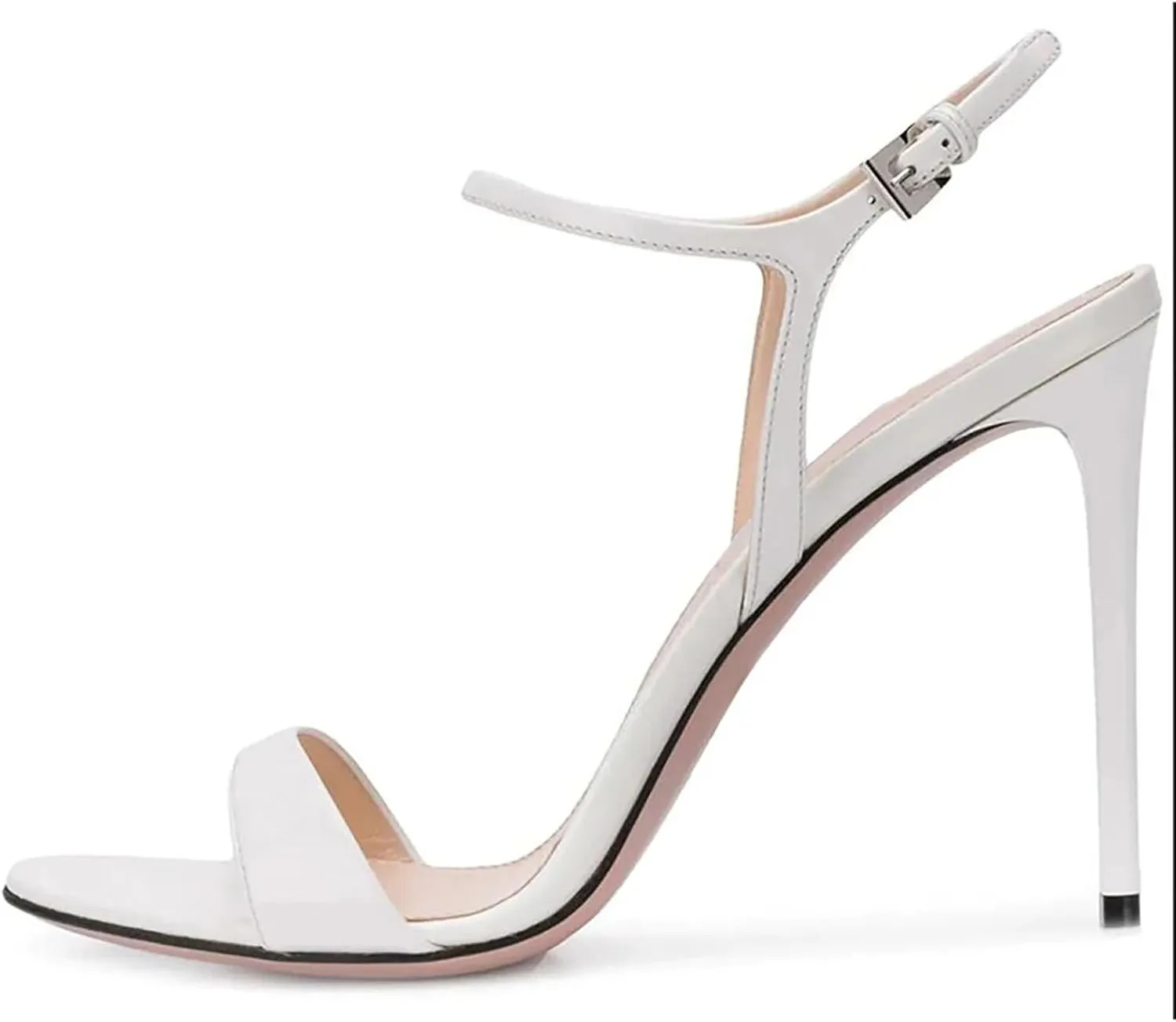 Women's T-Strap Stiletto Sandals, Peep Toe Evening Wedding Heels