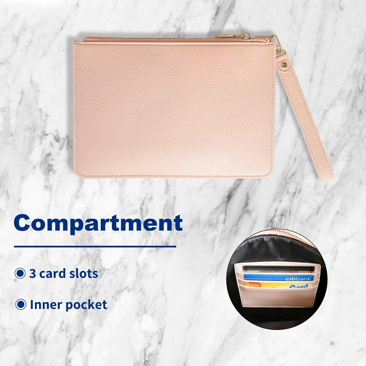 Women's Wristlet Handbag, Clutch Purse, Wristlet Wallet, Travel Organizer, Organizer Clutch, Wristlet Clutch