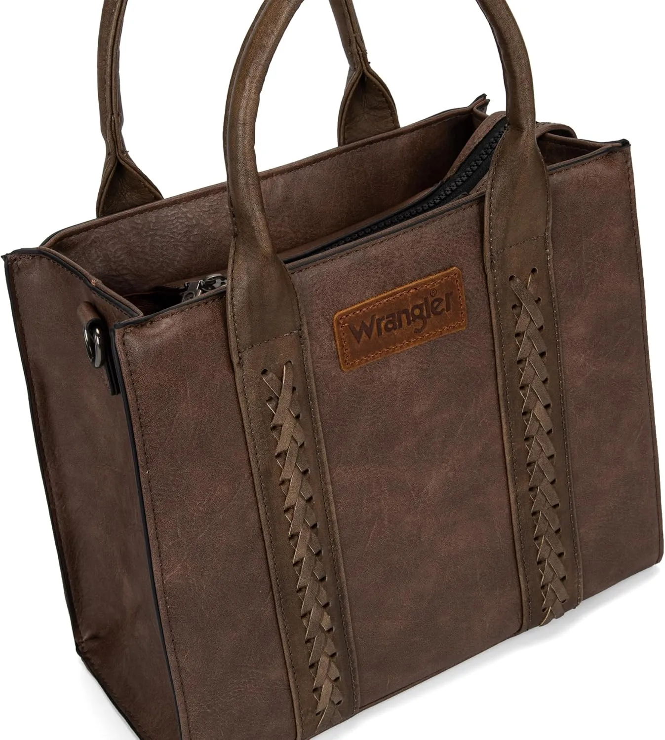 Wrangler Medium Tote Bag for Women Designer Satchel Handbags Top-handle Purses with Strap
