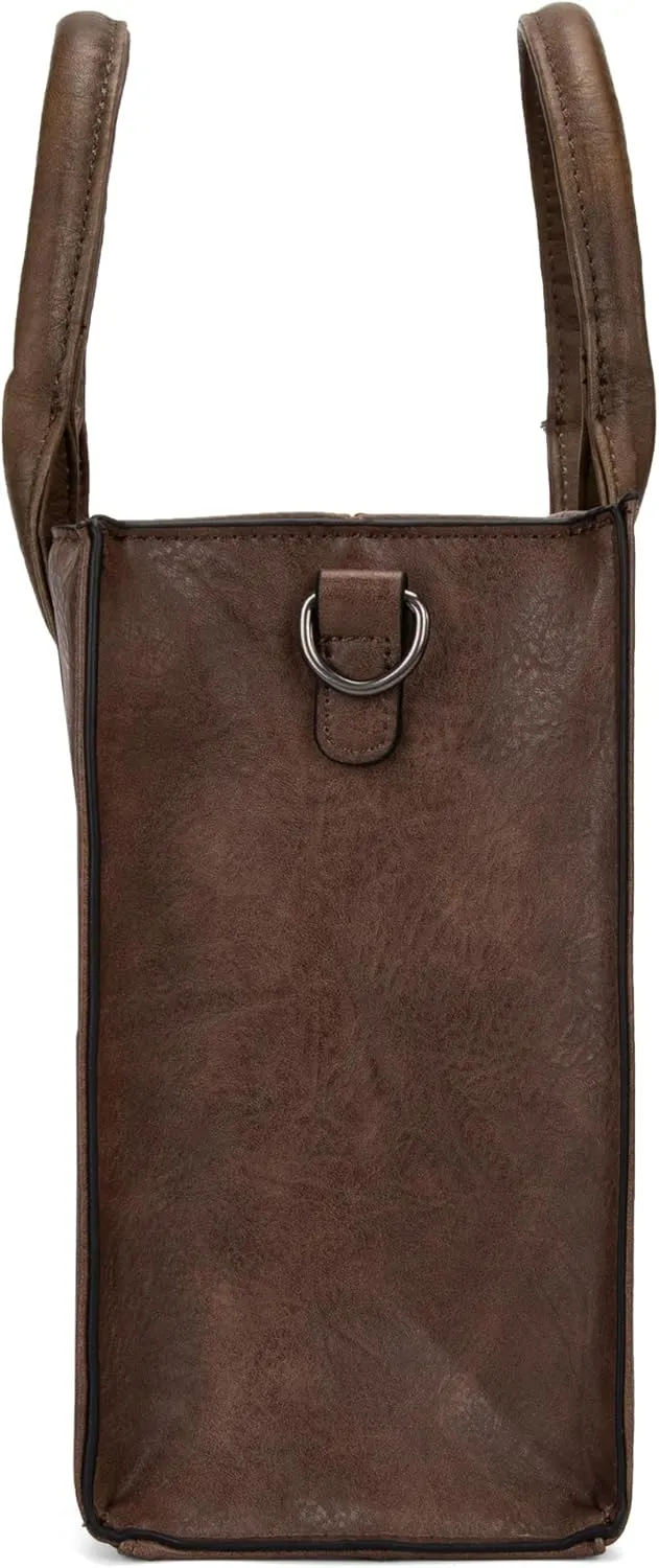 Wrangler Medium Tote Bag for Women Designer Satchel Handbags Top-handle Purses with Strap