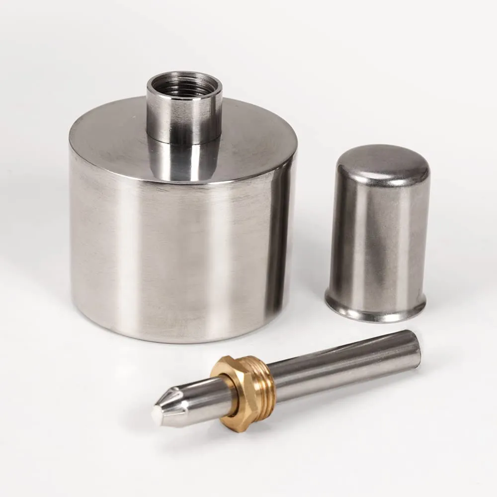 WUTA 200ml Stainless Steel Alcohol Lamp Burner Thickened Explosion-Proof Craft Laboratory Chemistry Alcohol Burner Dental Lad Lamp with Brass Screw and Wick
