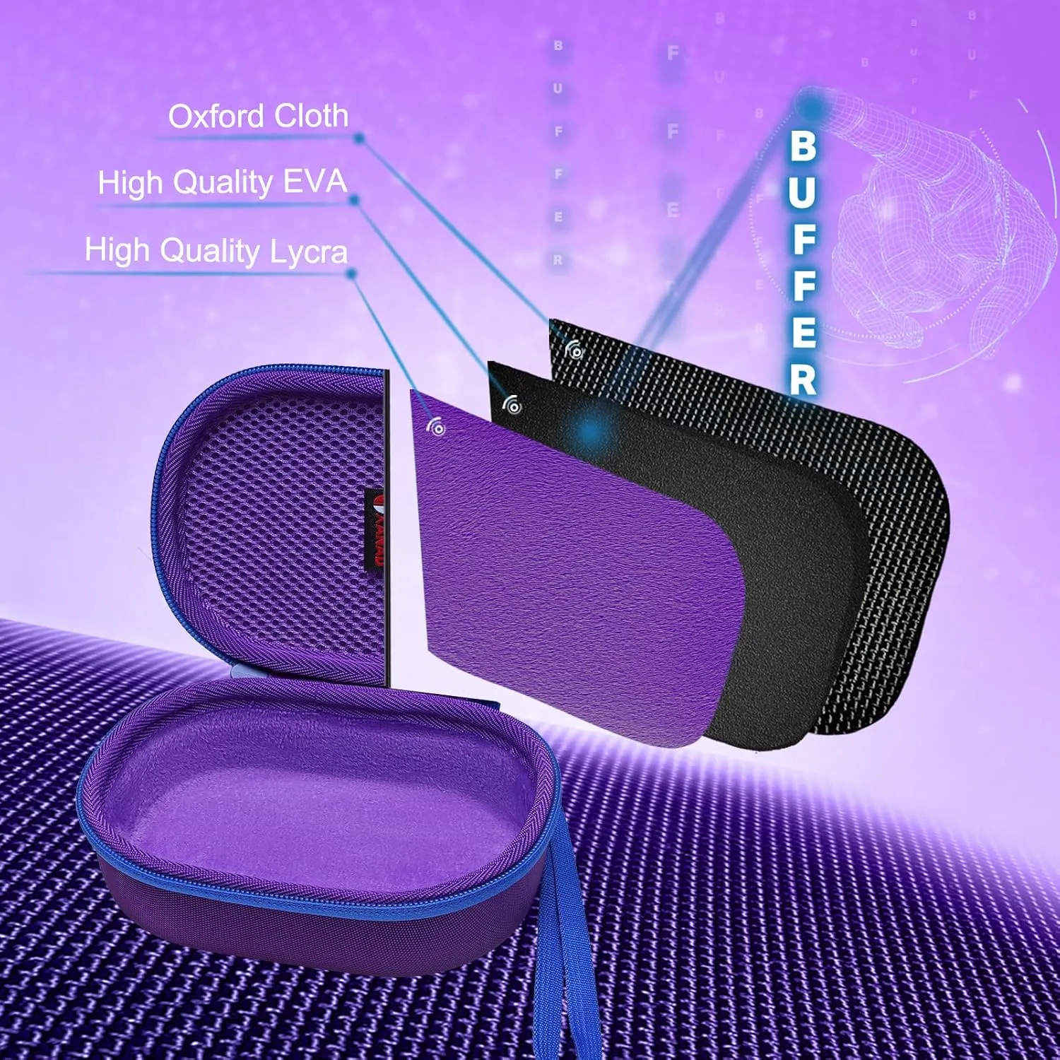 XANAD Hard Case for JBL Clip 5/Clip 4/Clip 4 Eco or Soundcore Select 4 Go Portable Bluetooth Speaker(Purple)