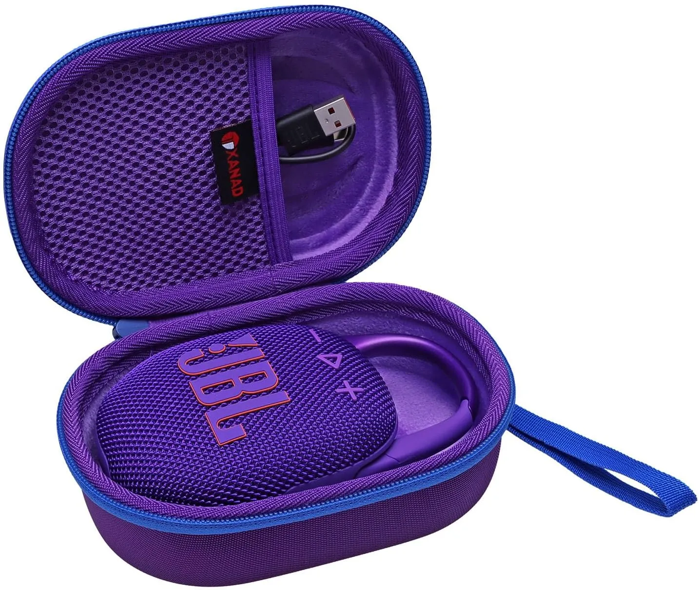 XANAD Hard Case for JBL Clip 5/Clip 4/Clip 4 Eco or Soundcore Select 4 Go Portable Bluetooth Speaker(Purple)