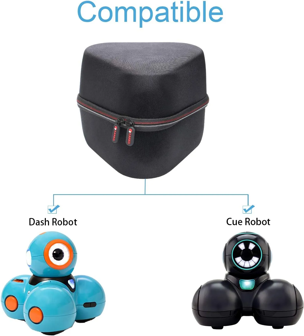 XANAD Hard Case for Wonder Workshop Dash Robot or Cue Coding Robot - Travel Carrying Storage Protective Bag