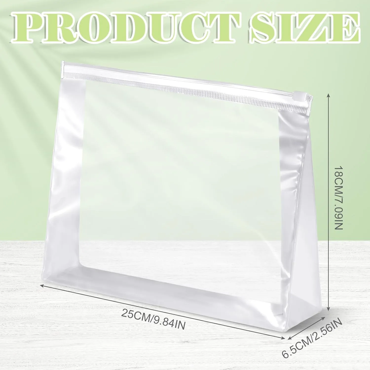 Xuniea 50 Pieces Mini Clear Makeup Bag Small Clear Zipper Pouch Travel Bag for Toiletries Plastic Cosmetic Organizer Waterproof for Women Men Vacation(9.84 x 7.09 x 2.56 in,Transparent)