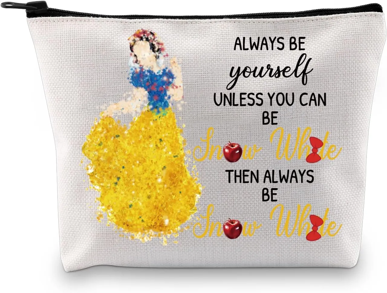 XYANFA Princess Makeup Bag Movei Fans Gift Fairy Tales Lover Gift White Princess Cosmetic Bag