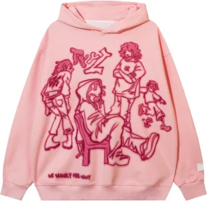 YEOU Men's Fashion Pullover Hoodie Sweatshirt Fleece Y2K Harajuku Hip Hop Streetwear Casual Sweatshirt Hooded