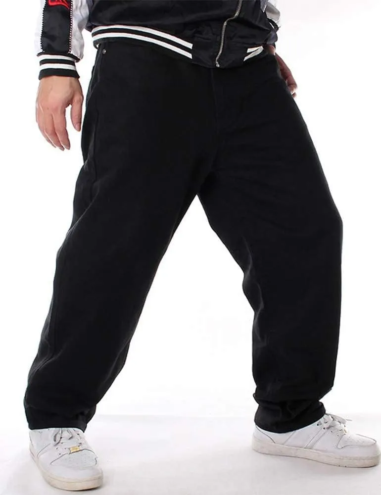 Ylingjun Mens Baggy Hip Hop Jeans Casual Loose Fit Embroidered Skateboard Denim Pants