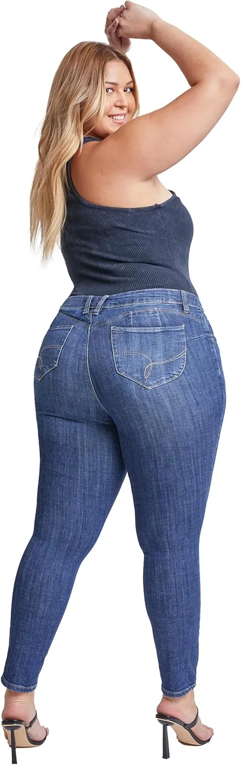 YMI Women's Plus Wannabettabutt Skinny Jeans