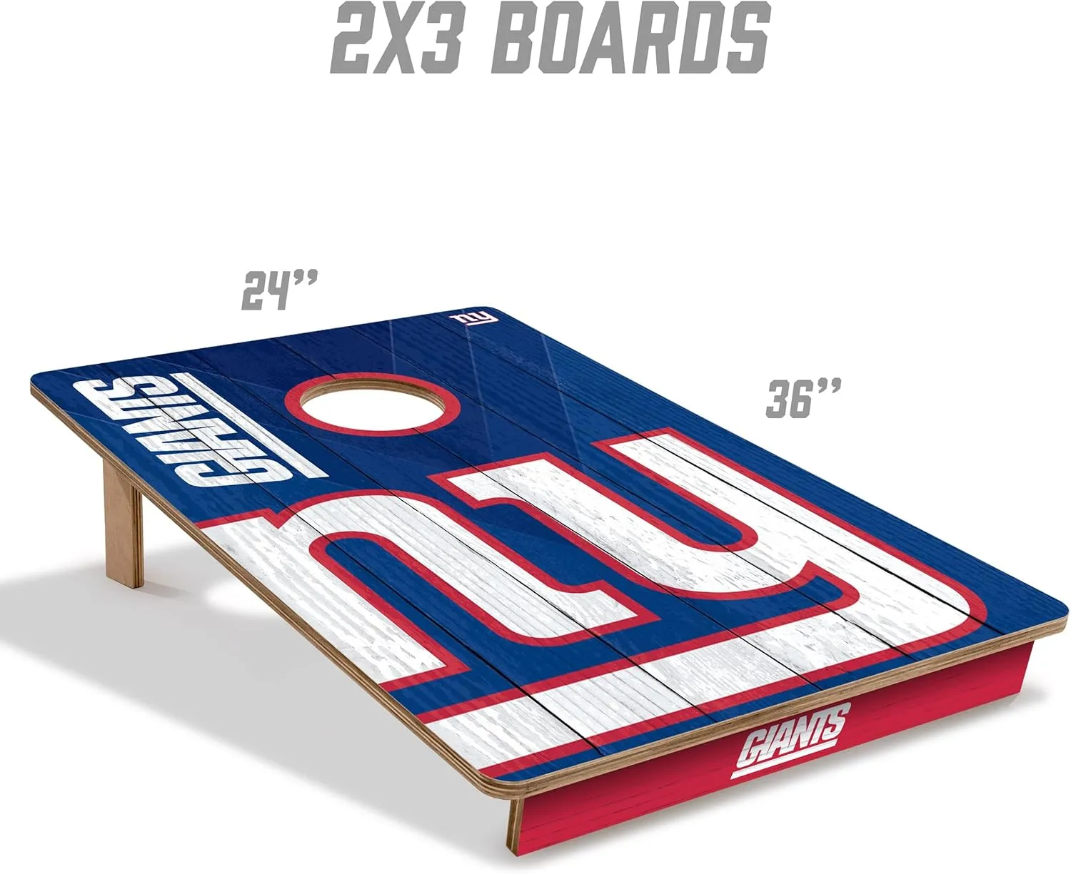 YouTheFan NFL 2’ x 3’ Wood Cornhole Game with Logo Bags