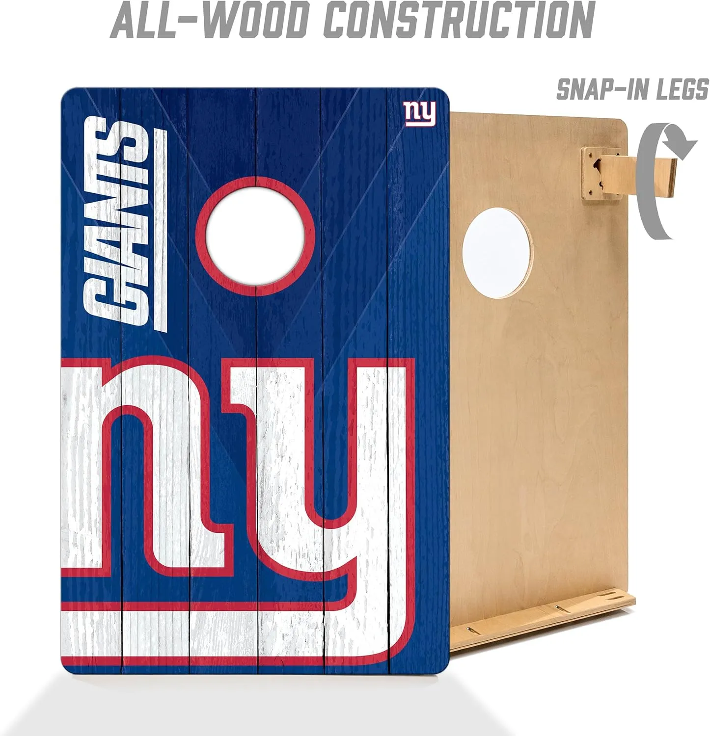 YouTheFan NFL 2’ x 3’ Wood Cornhole Game with Logo Bags