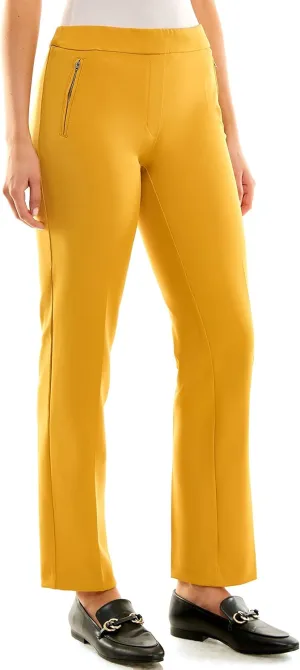 Zac & Rachel Women's Bond 18 Pull on with Faux Zipper Pockets Casual Pants