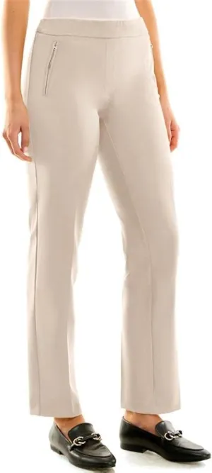 Zac & Rachel Women's Bond 18 Pull on with Faux Zipper Pockets Casual Pants