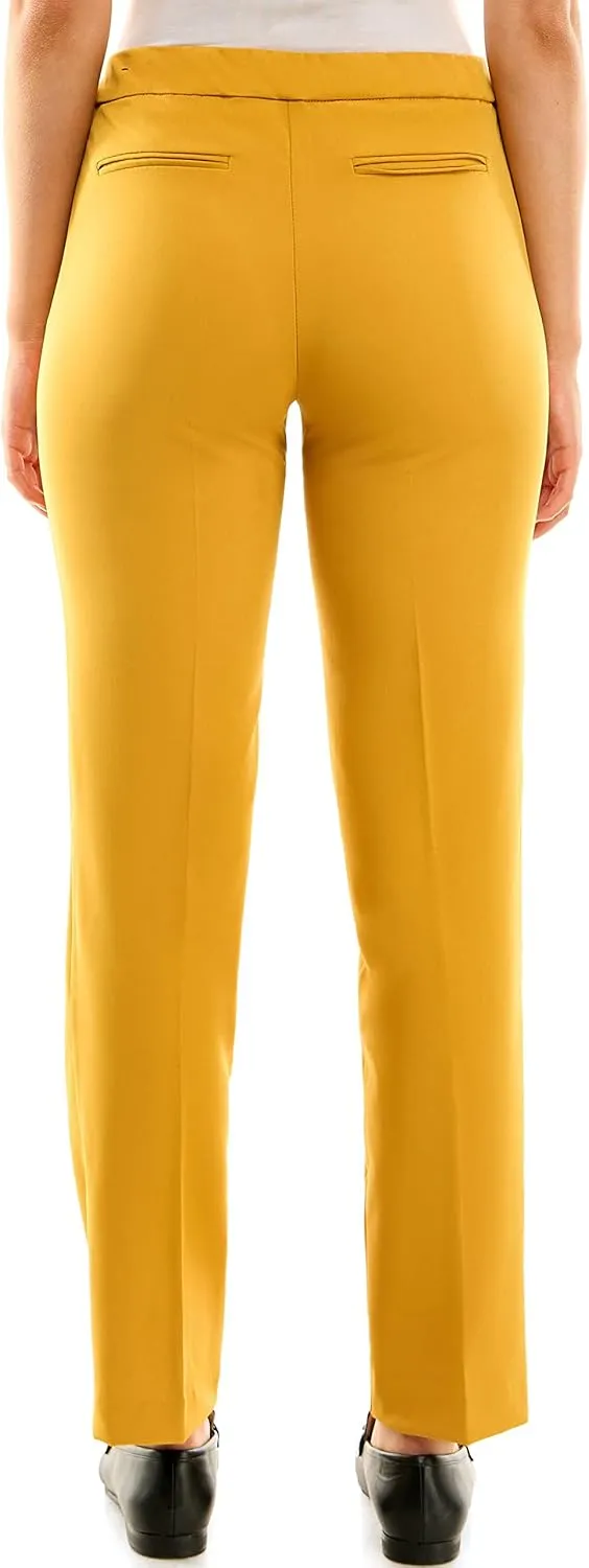 Zac & Rachel Women's Bond 18 Pull on with Faux Zipper Pockets Casual Pants
