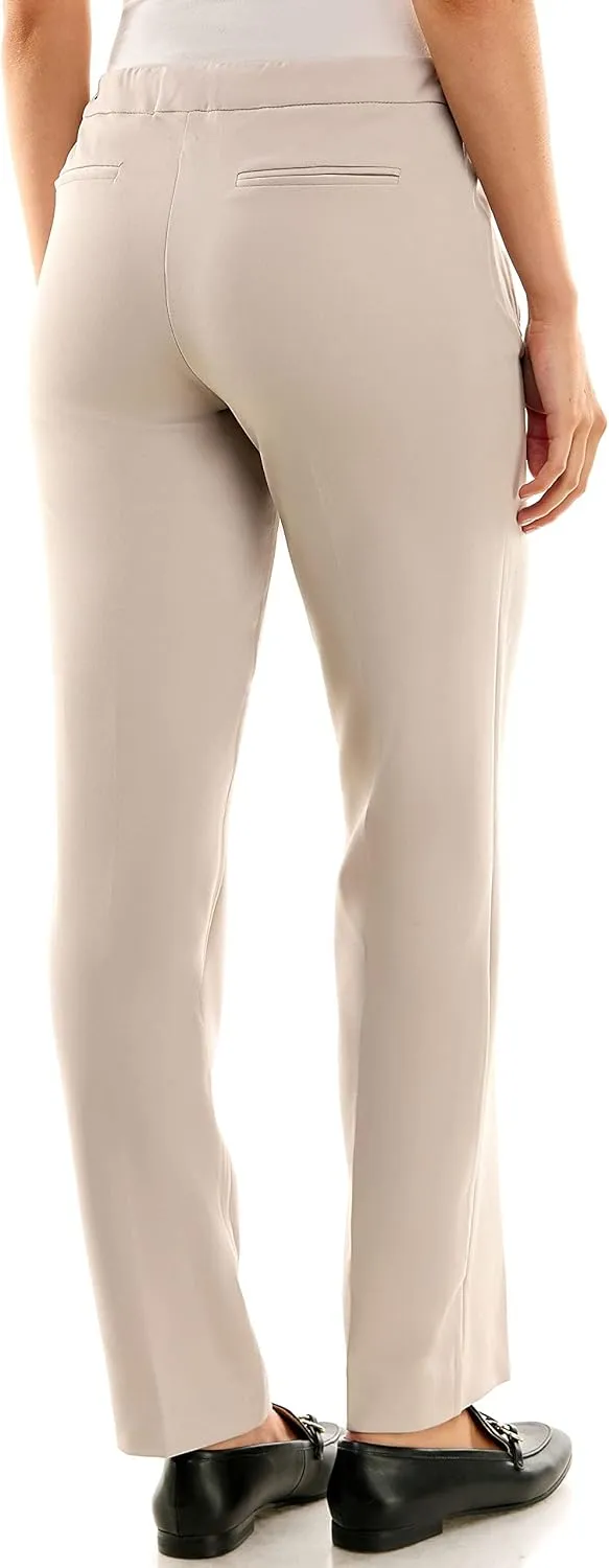Zac & Rachel Women's Bond 18 Pull on with Faux Zipper Pockets Casual Pants