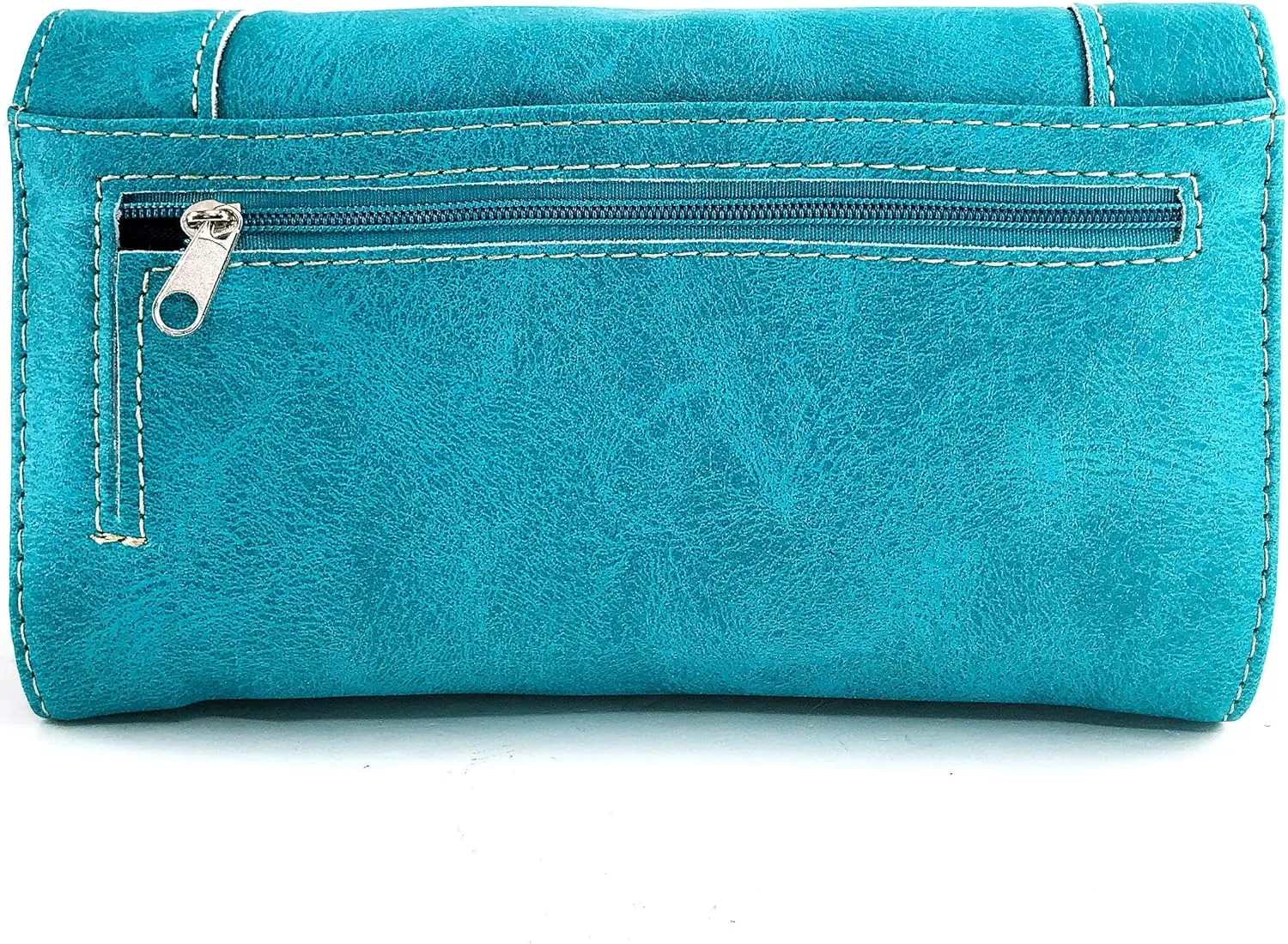 Zelris Tribal Native Dream Catcher Feather Concho Embroidered Crossbody Fold Wallet