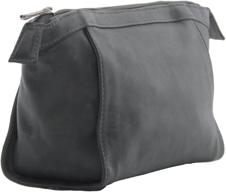 Zippered Travel Kit, Charcoal, One Size