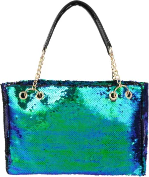 ZLM BAG US Women's Glitter Sequins Shoulder Tote Big Capacity Shimmer Shopping Bag Sparkling Handbag Purse