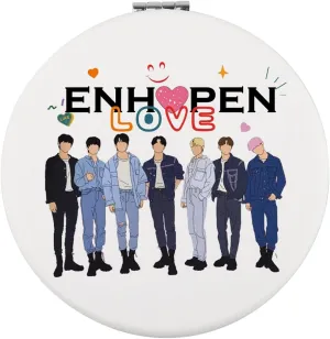 Zuo Bao K-POP Music Travel Makeup Mirror Kpop Song Lover Mirror South Korea Star Team Fans Gift (EN)